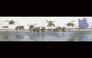 Artwork for the Matt Willey bee mural