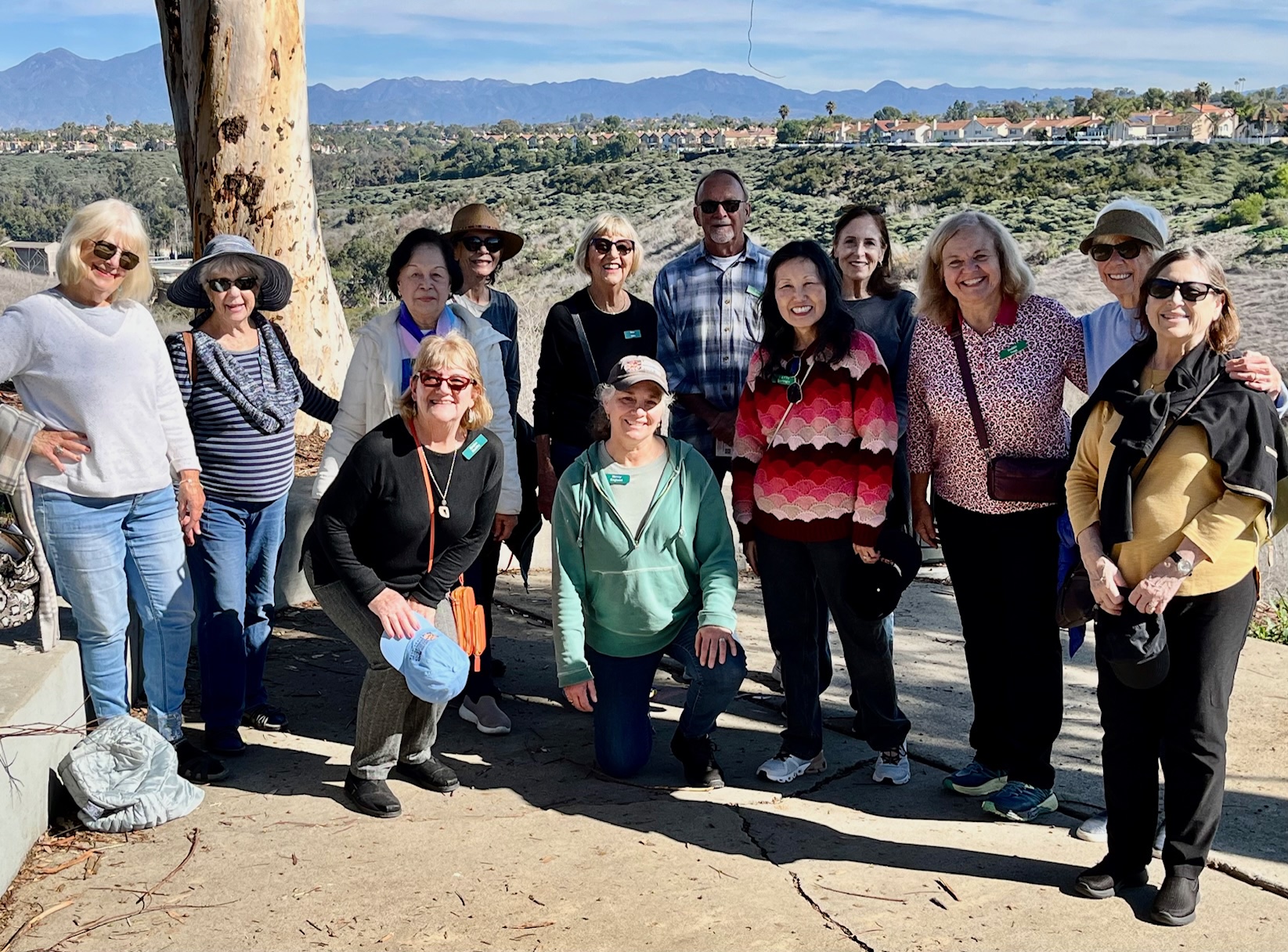 Visitors pose at Niguel Botanic Reserve